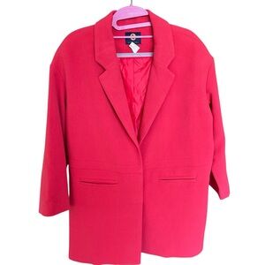 Adrienne Vittadini Blazer Sz M Coral  Mid Thigh